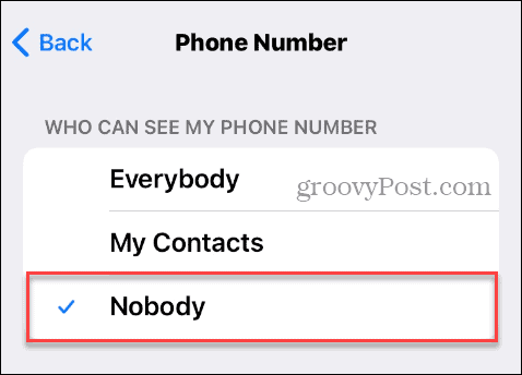 Personne ne peut voir le numéro de téléphone dans Telegram sur iPhone