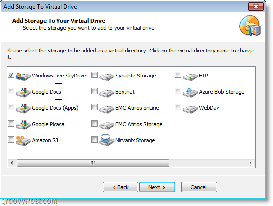 configurer Windows Live Skydrive pour monter sur l'explorateur avec Gladinet