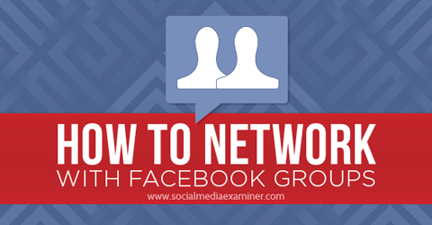 réseau avec des groupes facebook
