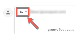 Sélection d'un type de réponse dans Gmail
