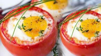 Comment faire des tomates farcies à l'œuf? Recette de tomates farcies aux œufs pour le petit-déjeuner