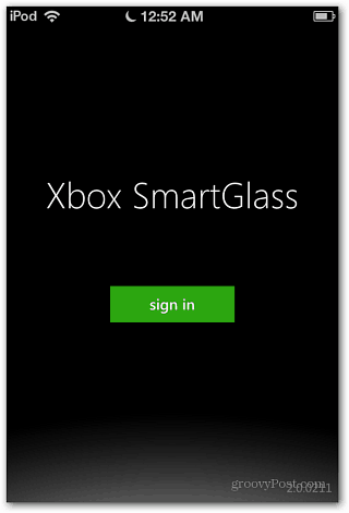 Xbox SmartGlass Connectez-vous sur iOS