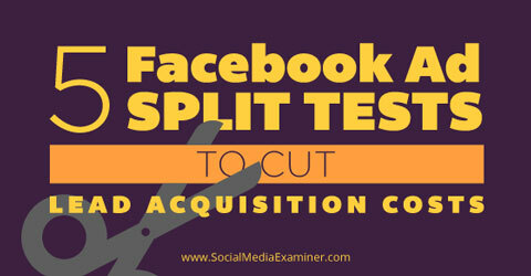 cinq tests de partage d'annonces Facebook
