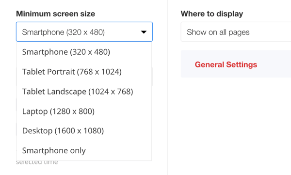 options d'affichage de la taille de l'écran du chat en direct zotabox
