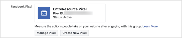 La possibilité d'utiliser le pixel Facebook avec des groupes est une nouvelle fonctionnalité en 2018.