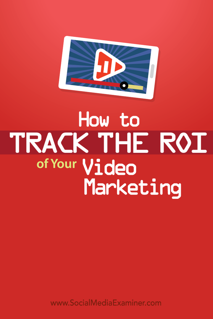 Comment suivre le retour sur investissement de votre marketing vidéo: Social Media Examiner