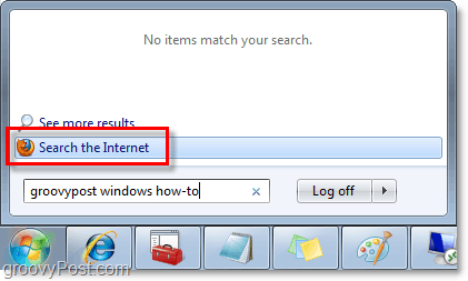 faire des recherches sur Windows 7 et des recherches sur Internet à partir du menu de démarrage ou de la boîte de recherche