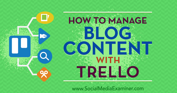 Comment gérer le contenu d'un blog avec Trello par Marc Schenker sur Social Media Examiner.