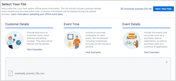 Facebook Business Manager télécharger des événements hors ligne