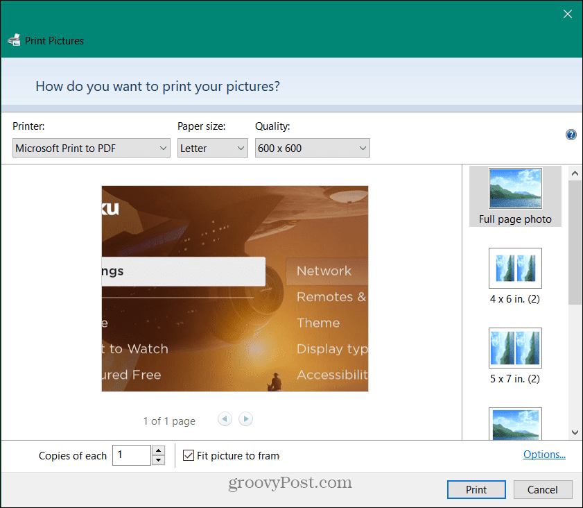 Convertir un PNG en PDF sous Windows