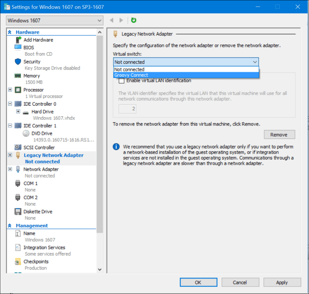 Partagez votre connexion réseau avec Hyper-V dans Windows 10