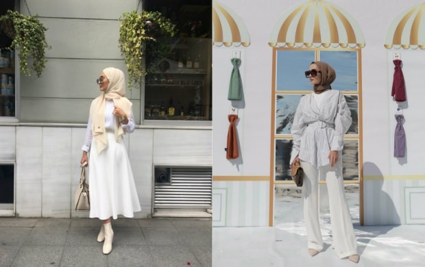 robe blanche hijab