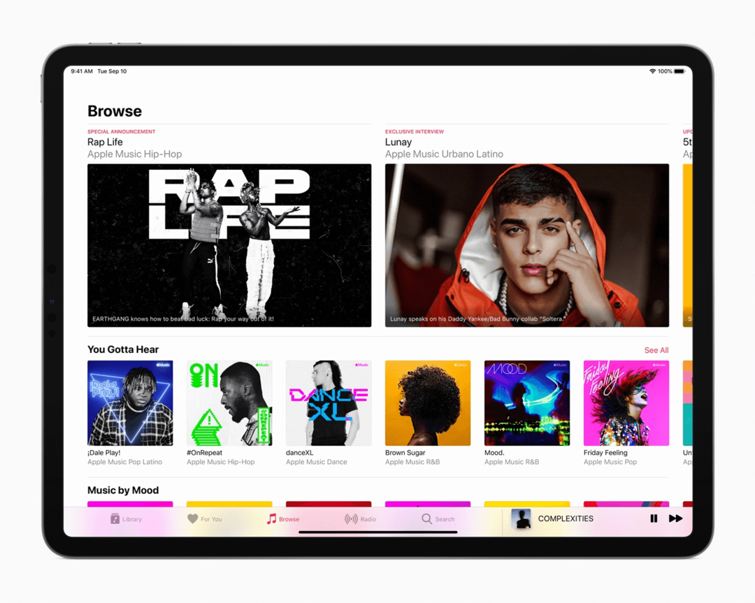 Apple Music sur iPad