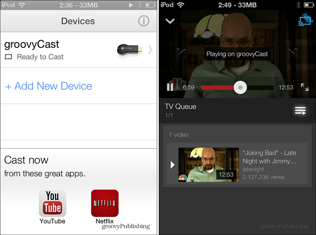 Chromecast sur iOS