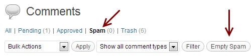 commentaires de spam