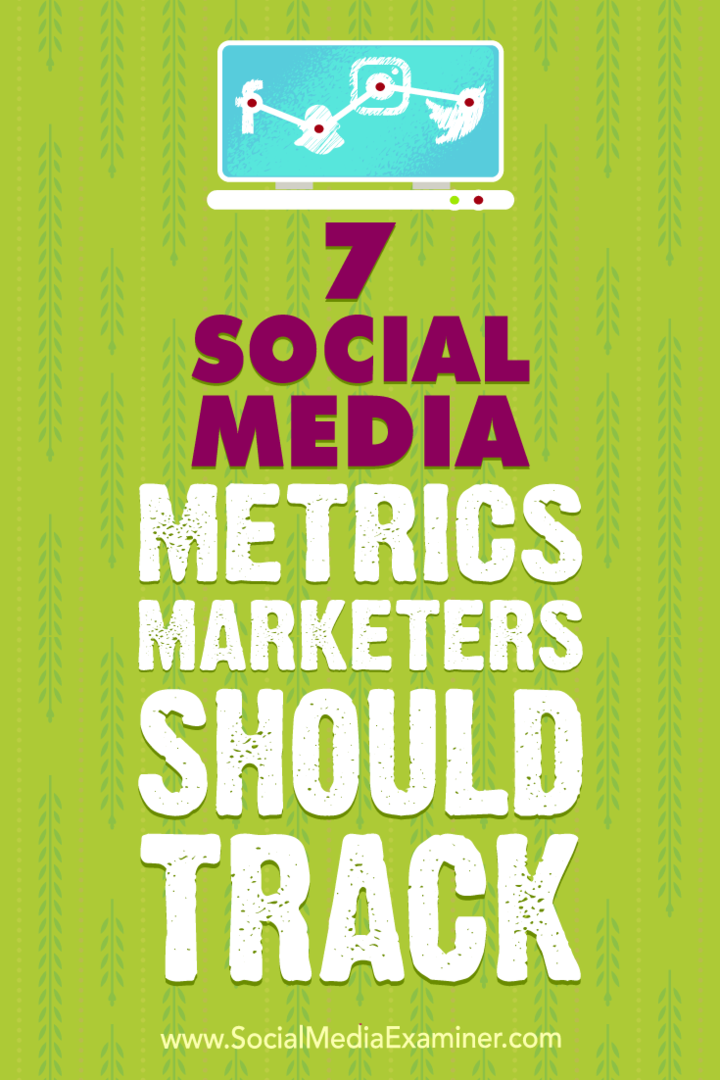 7 mesures des médias sociaux que les spécialistes du marketing devraient suivre par Sweta Patel sur Social Media Examiner.