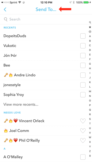 Snapchat suggère un ami