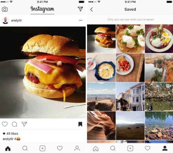 Les publications enregistrées sur Instagram sont désormais disponibles dans le cadre de la version 10.2 d'Instagram pour iOS et Android.