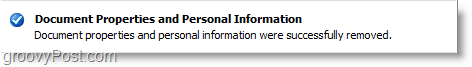 la fenêtre de confirmation montrant vos données a été effacée concernant les informations personnelles