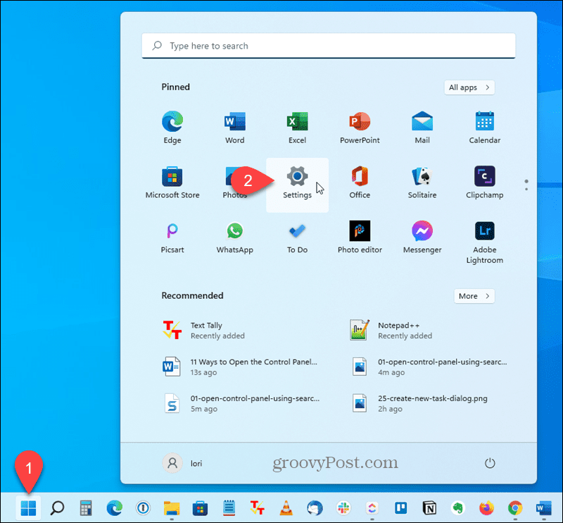 Ouvrez l'application Paramètres dans Windows 11