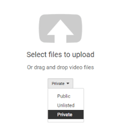 menu d'options de confidentialité de téléchargement de vidéo facebook