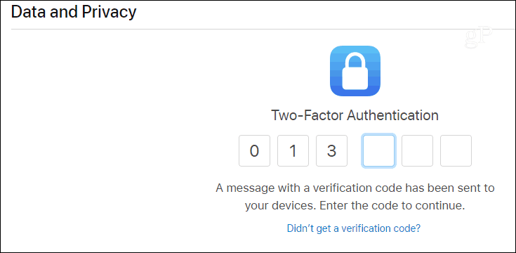 Connexion au portail de confidentialité Apple