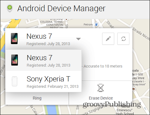 Périphériques d'interface Web Android Device Manager