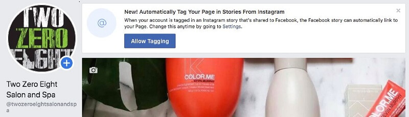 Facebook a déployé une nouvelle fonctionnalité de marquage automatique qui permet aux utilisateurs et aux autres pages de marquer des pages de marque dans leurs histoires.