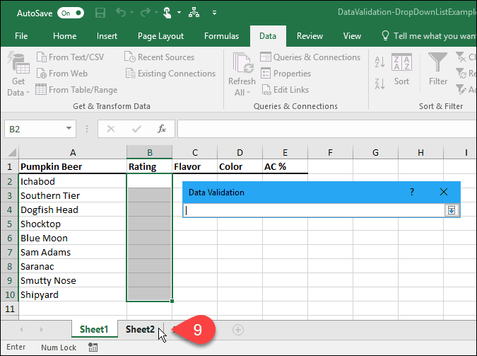 Comment créer des listes déroulantes à l'aide de la validation des données dans Microsoft Excel