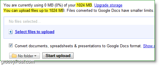 google docs nouvelle limite de téléchargement quoi que ce soit est 1024 Mo ou 1 Go