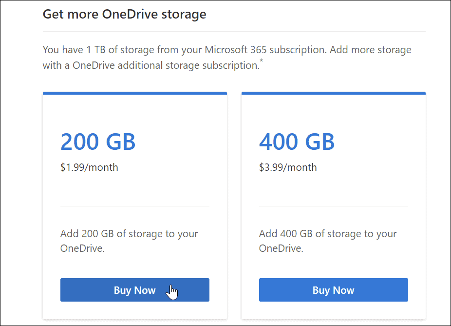 obtenir plus de stockage OneDrive