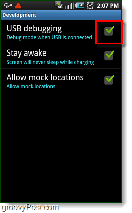 Débogage USB Android, restez éveillé et autorisez les emplacements fictifs