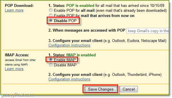 Connecter Gmail à Outlook 2010 à l'aide d'IMAP