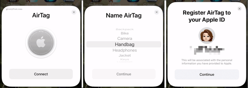 Connecter AirTag à l'iPhone