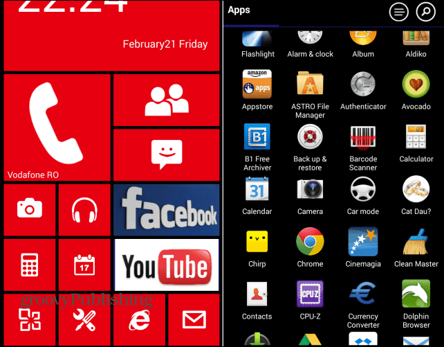 Faire ressembler Android à Windows Phone avec Launcher 8