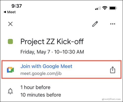 Lien Google Meet