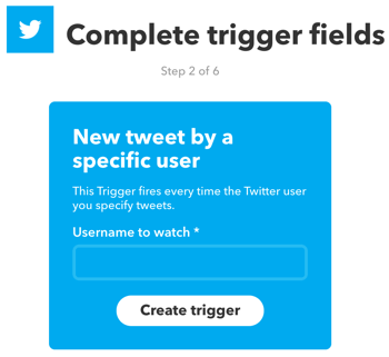 Configurez une applet IFTTT déclenchée par un nouveau tweet d'un utilisateur Twitter spécifique.