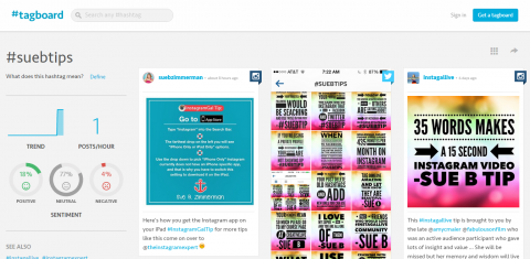 Utilisez Tagboard pour revendiquer et vérifier vos hashtags uniques sur Instagram. 