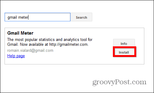 Script d'installation de Gmail Meter