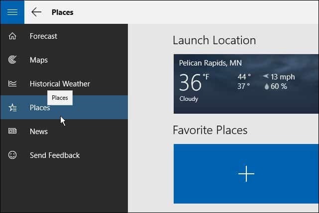 Conseil Windows 10: ajouter plusieurs emplacements à l'application Météo