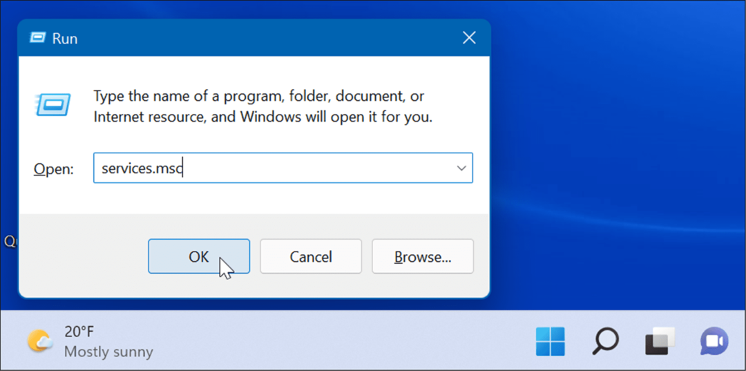 services-msc exécuter windows 11