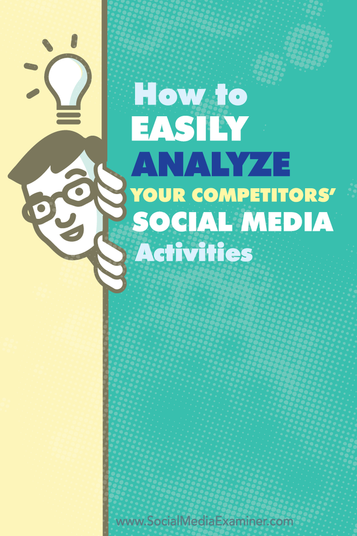 Comment analyser facilement les activités sociales de vos concurrents: Social Media Examiner