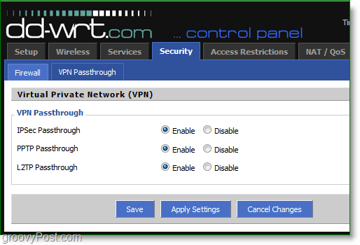 activer le relais VPN sur votre routeur