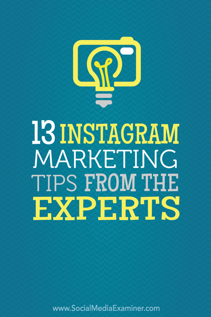 13 conseils marketing Instagram d'experts: examinateur des médias sociaux
