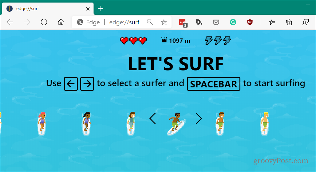 barre d'adresse surf surf