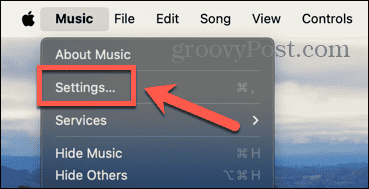 paramètres de musique Apple Mac