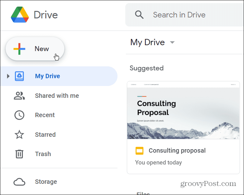 Google Drive Nouveau
