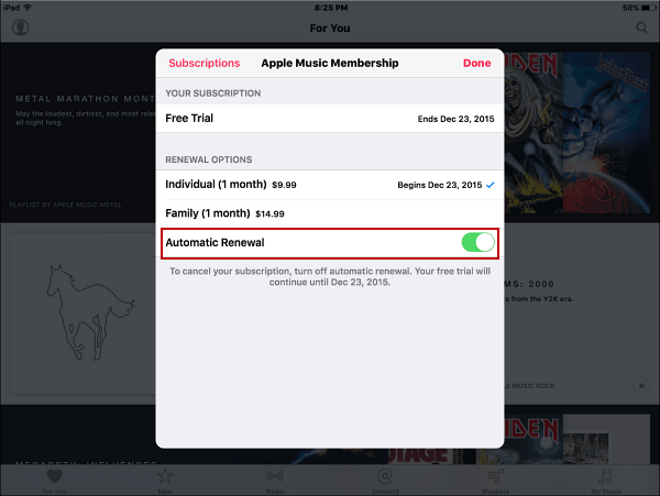 4 Renouvellement automatique iOS 9
