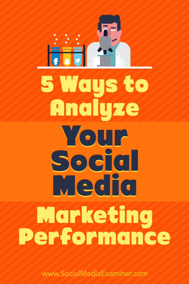 5 façons d'analyser vos performances marketing sur les réseaux sociaux: Social Media Examiner