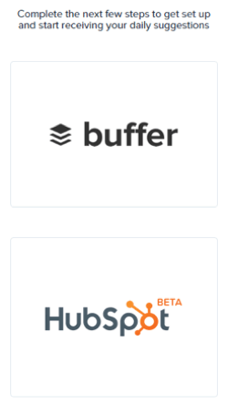 Quuu s'intègre à la fois à Buffer et HubSpot.